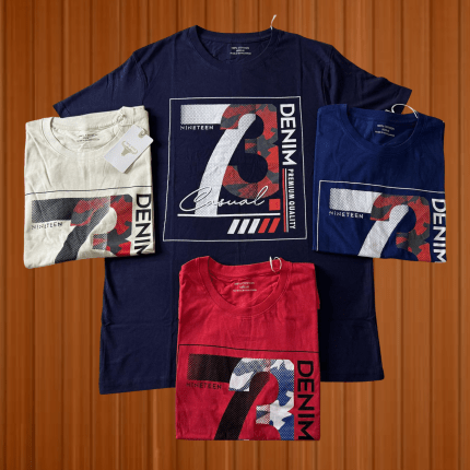 Milano Bulls Varsity 77 Patchwork Tee – Navy Red Edition