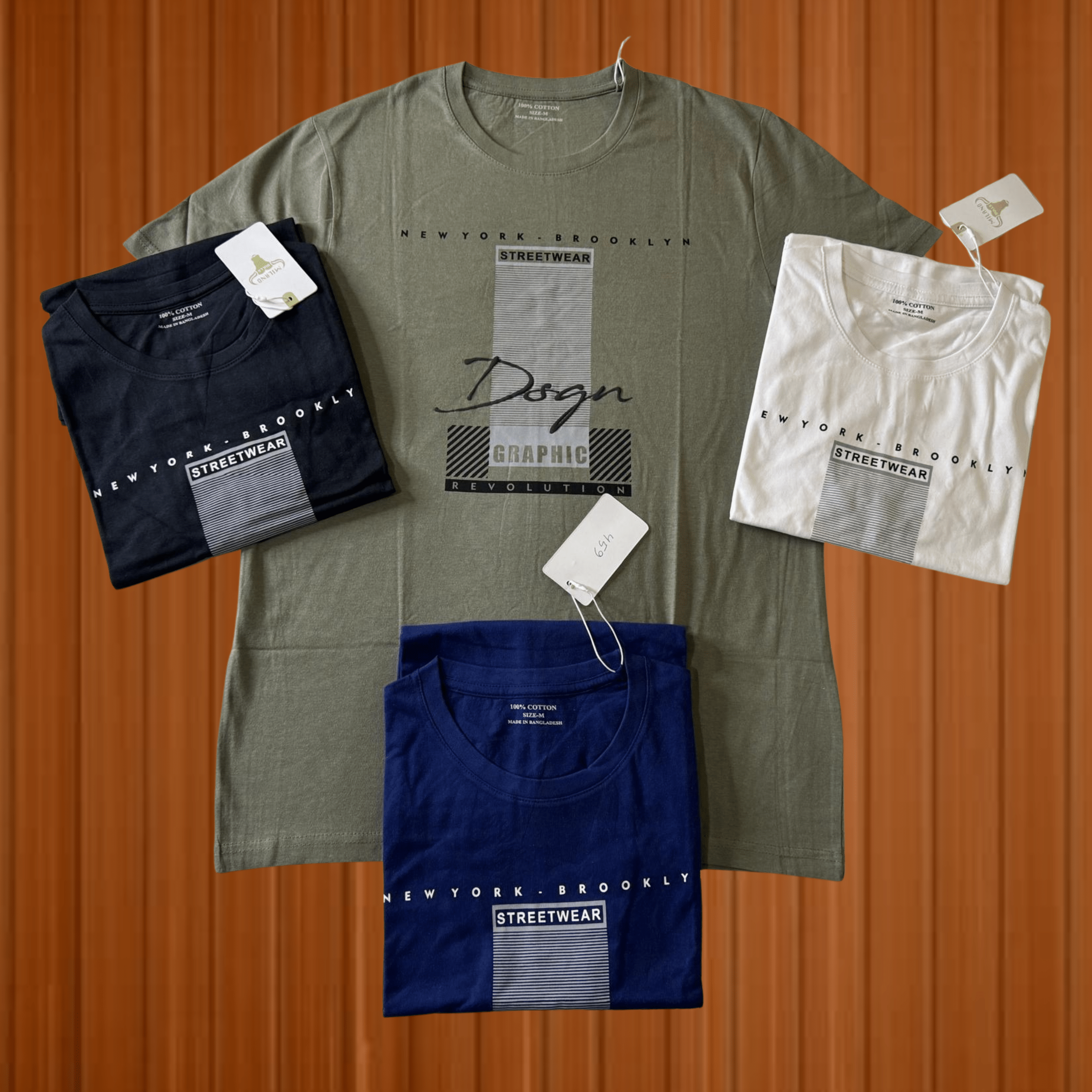 21 Milano Bulls Minimal Patchwork Tee – Grey Street Essential - Image 1