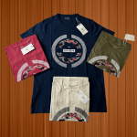 Milano Bulls Varsity 77 Patchwork Tee – Navy Red Edition - Image 3